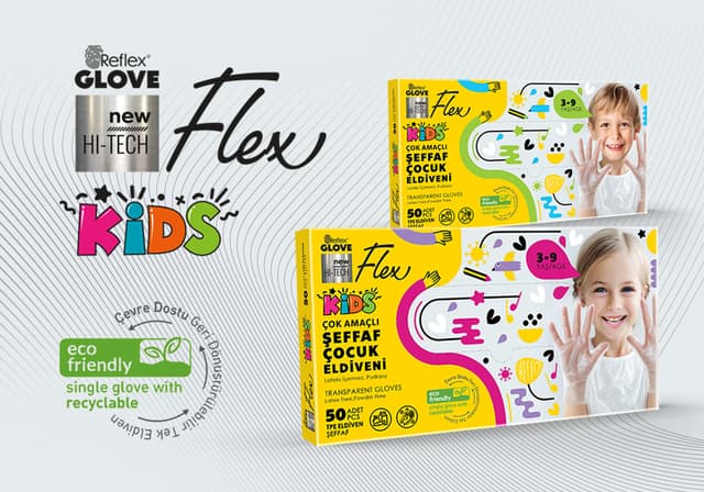 Flex Kids Şeffaf Çocuk Eldiveni - 1
