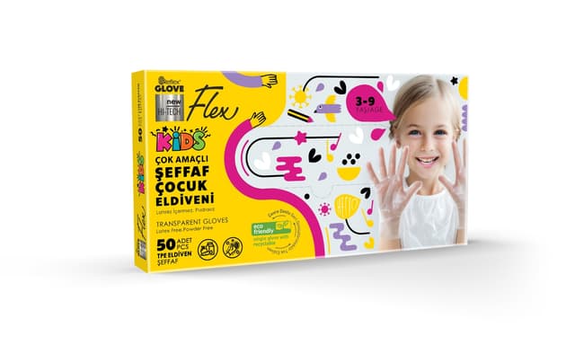 Flex Kids Şeffaf Çocuk Eldiveni - 2