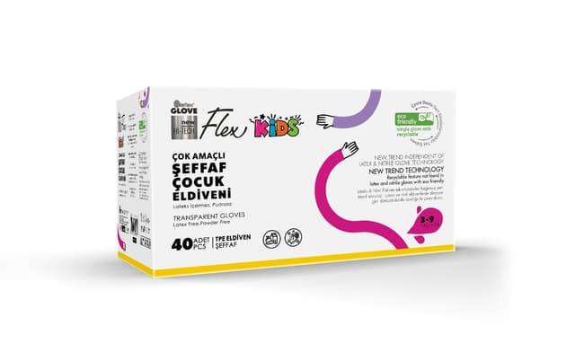 Flex Kids Şeffaf Çocuk Eldiveni - 4