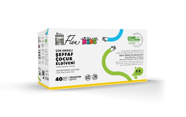 Flex Kids Şeffaf Çocuk Eldiveni - 5